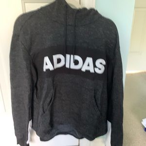 Charcoal grey/ black adidas hoodie